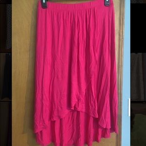 Pink High Low Skirt